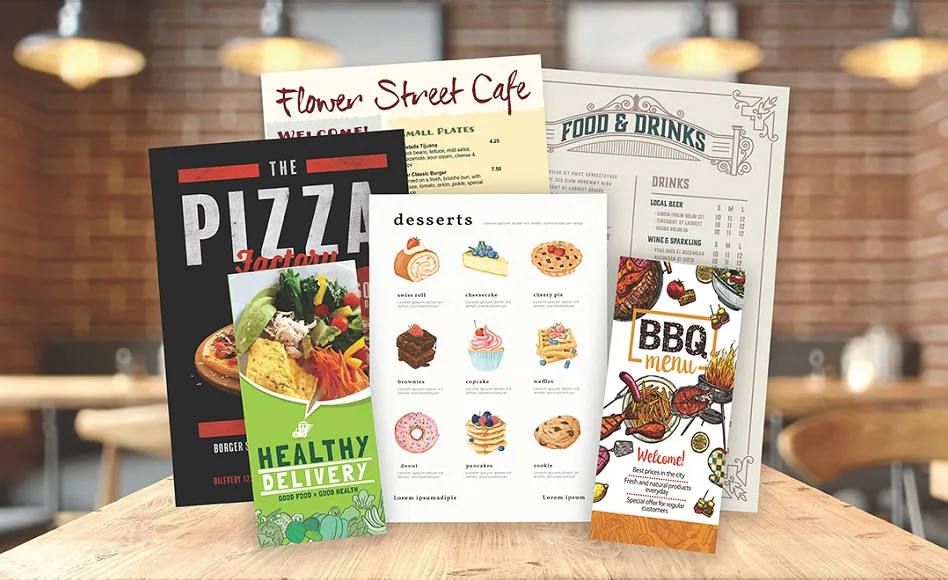 Menu Printing Burgess Hill